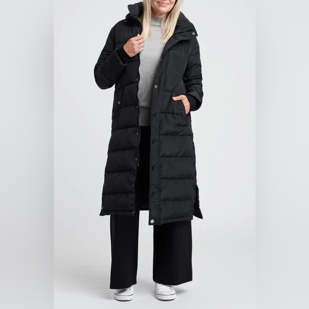 NWOT Universal Standard Everest Hooded Long Puffer Coat - Black - Size 6-8